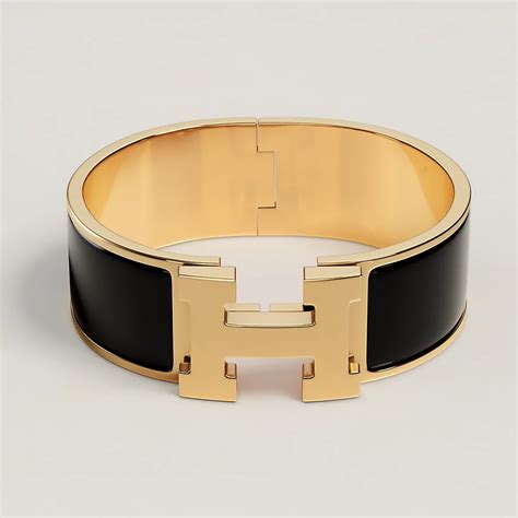 hermes clic clac nero|hermes crocodile bracelet.